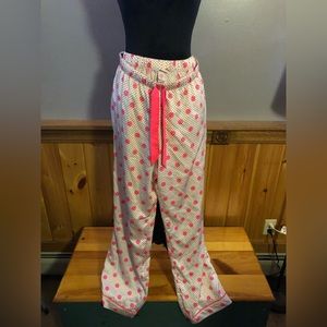 Victoria’s Secret Polka Dot Satin Feel Poly Pajama Pants, Size Large